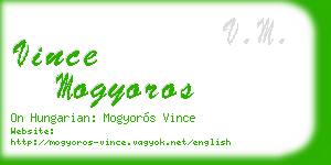 vince mogyoros business card